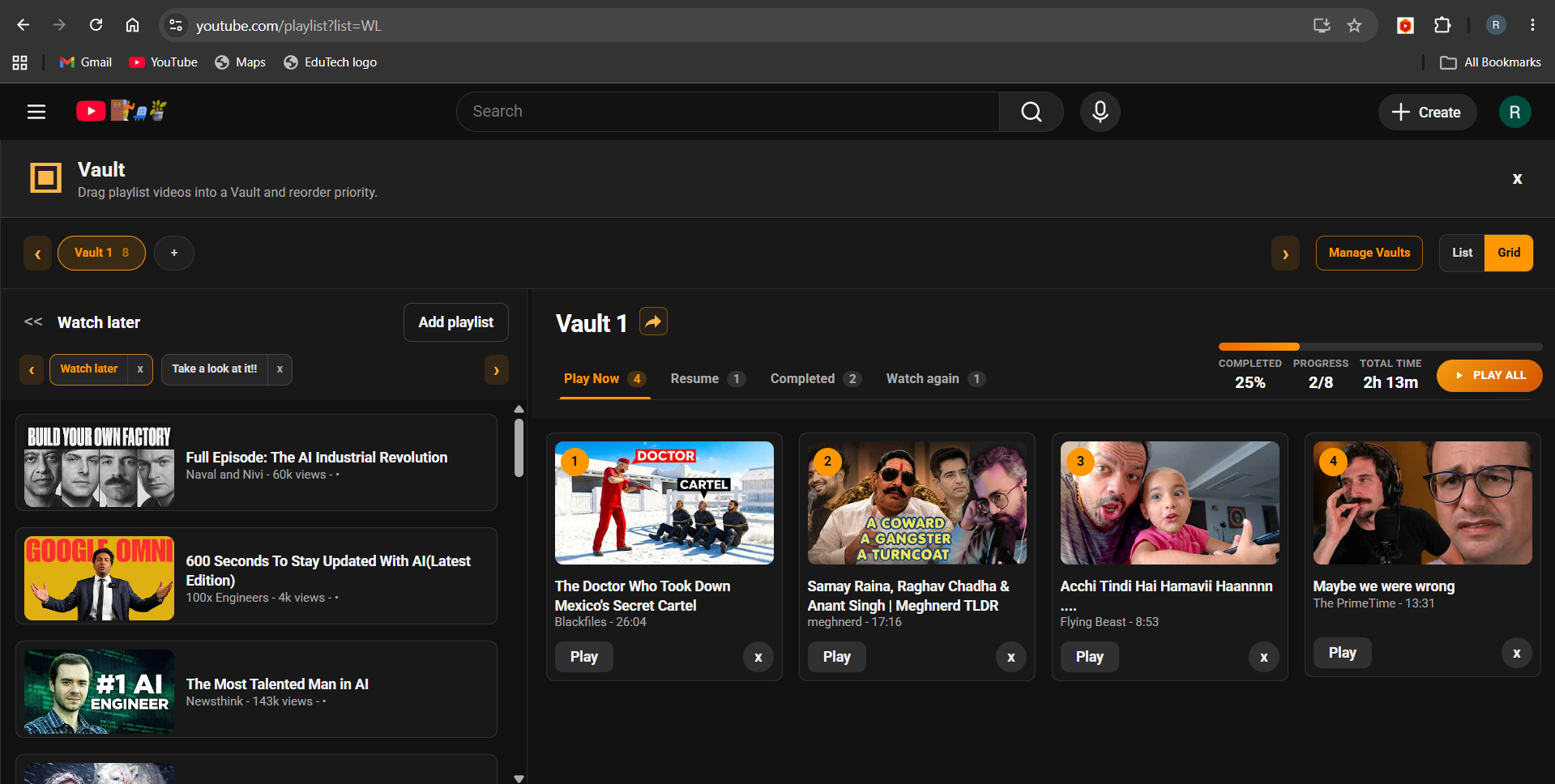 TubeHive Vault for saving YouTube videos
